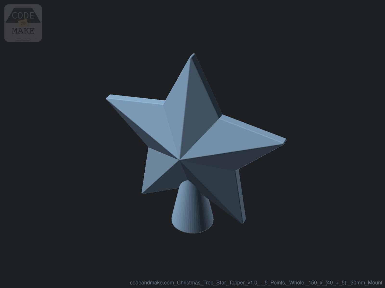 Christmas Tree Star Topper - Code and Make