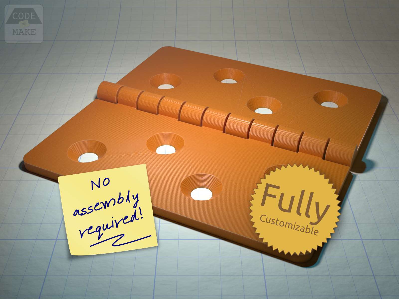 Fully Customizable Hinge - Code and Make